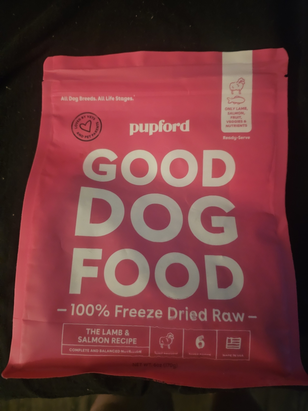 Ford Good Dog Food Freeze-Dried Raw Dog Food - Pink